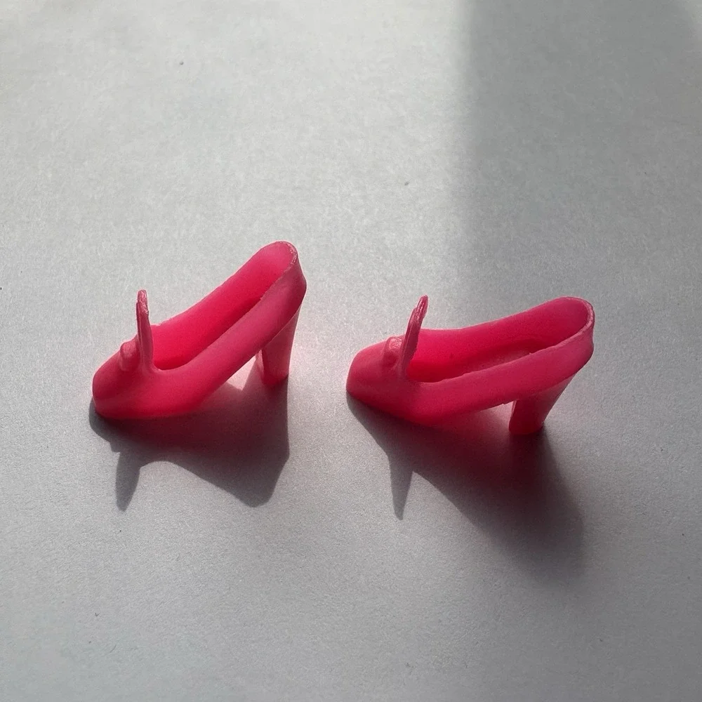 Barbie Pilgrim chunky Shoes hot pink vtg Mattel 70s Korea‎